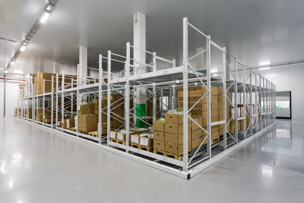 A warehouse with inventory